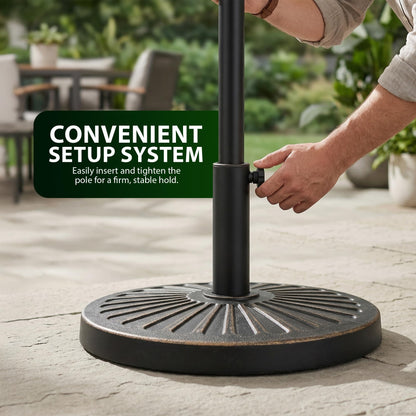 Zeno 10KG Bronze Sunflower Cast Iron Parasol Base