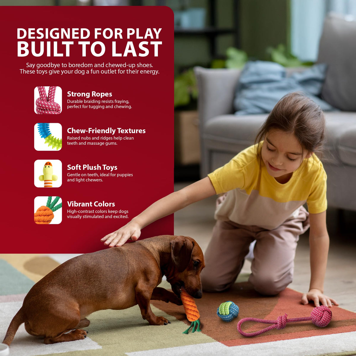 Rex & Roxy 10 Pack Dog Toys