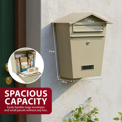 Zeno Beige Classic Post Box
