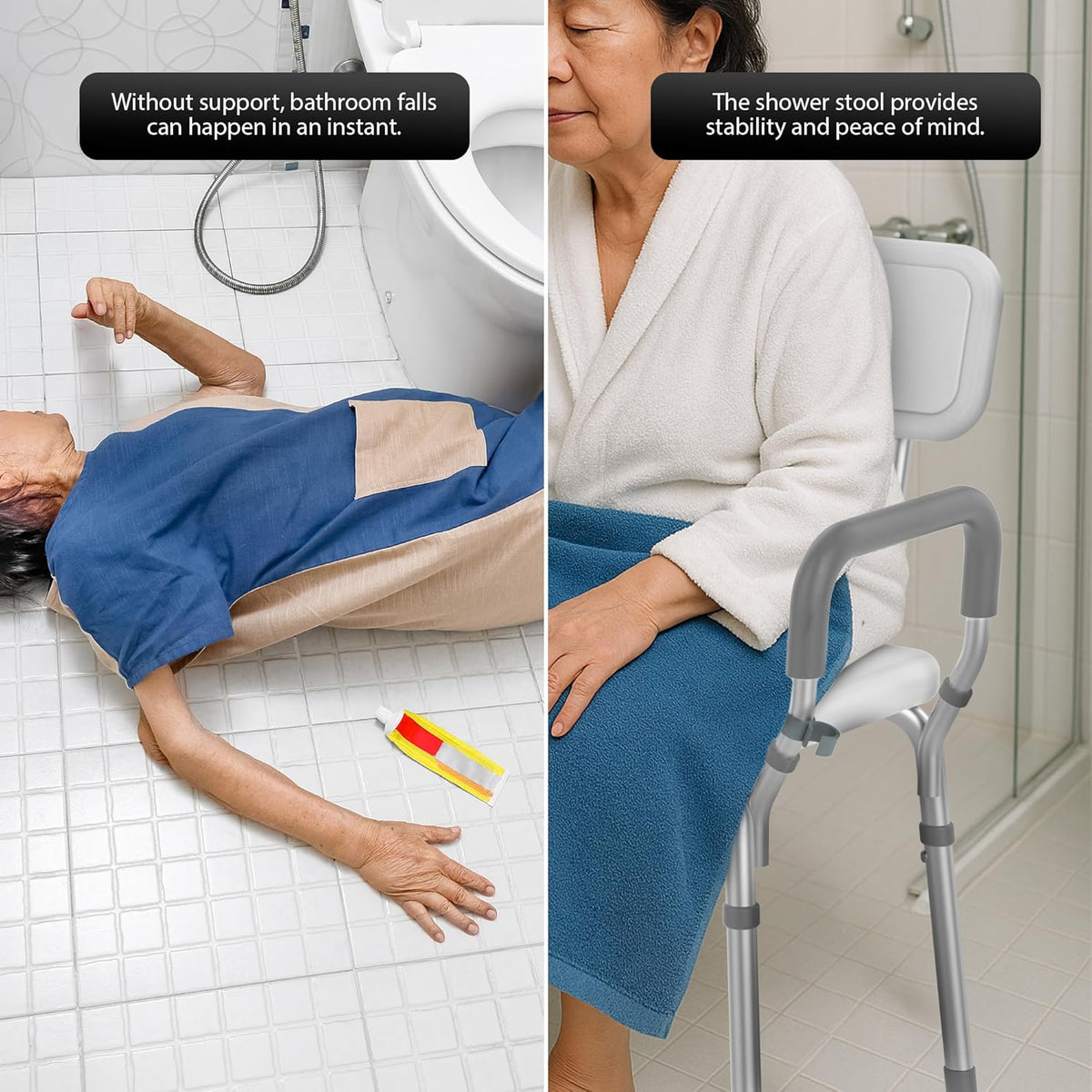 Zeno White Shower Chair