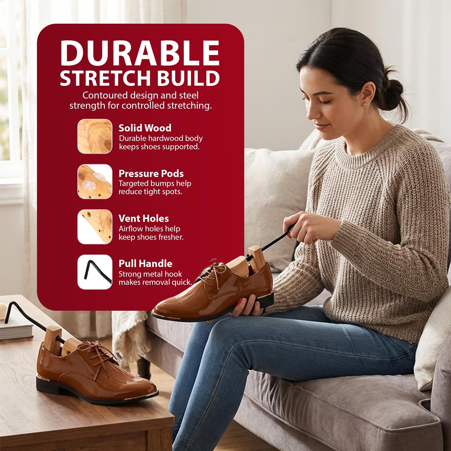 Zeno Wooden Shoe Stretchers for Women