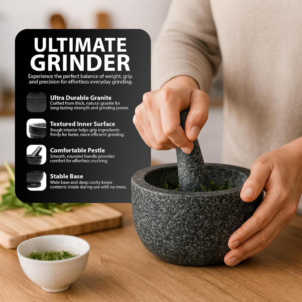Zeno 16cm Pestle and Mortar Set
