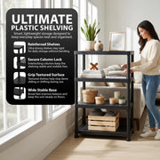 Zeno Plastic 4 Tier Shelving Unit