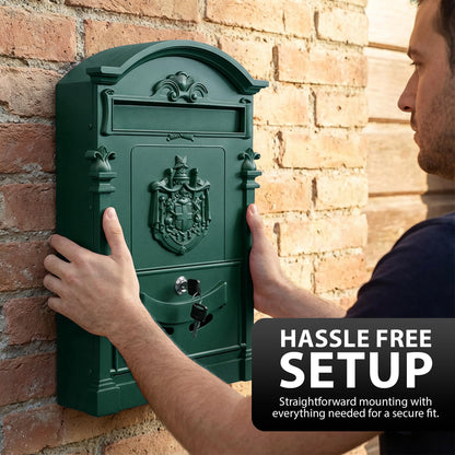 Zeno Green Vintage Post Box