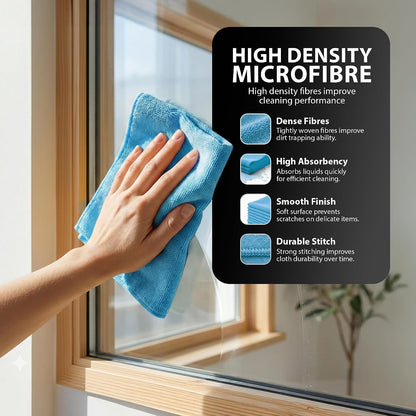 Zeno 30 Pack Light Blue Microfibre Cloths