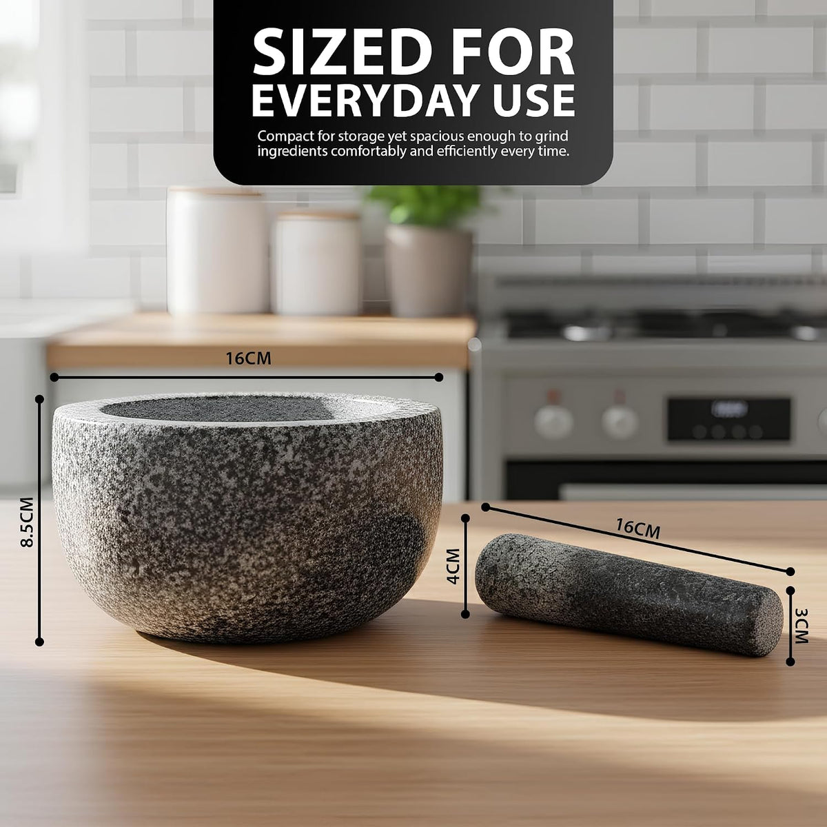 Zeno 16cm Pestle and Mortar Set