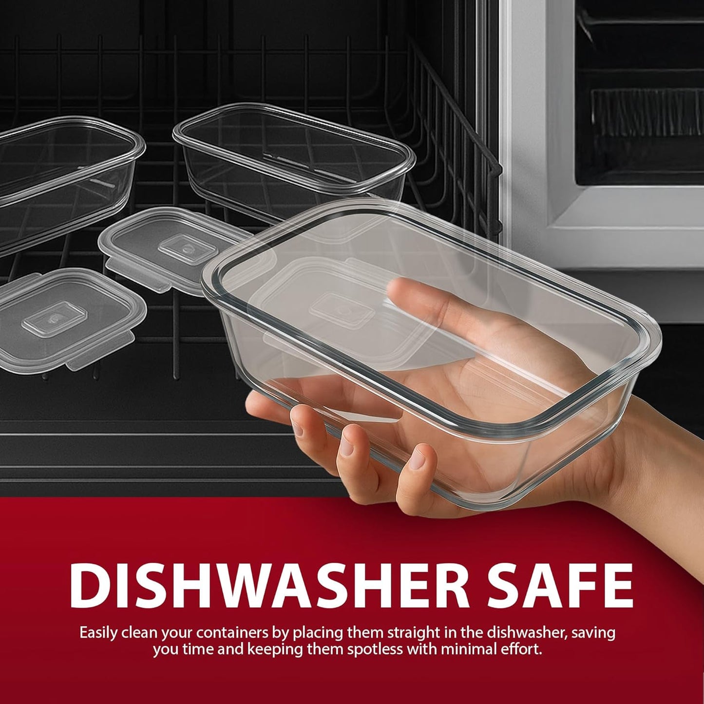 Zeno 10 Pack Glass Containers with Lids
