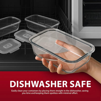Zeno 10 Pack Glass Containers with Lids