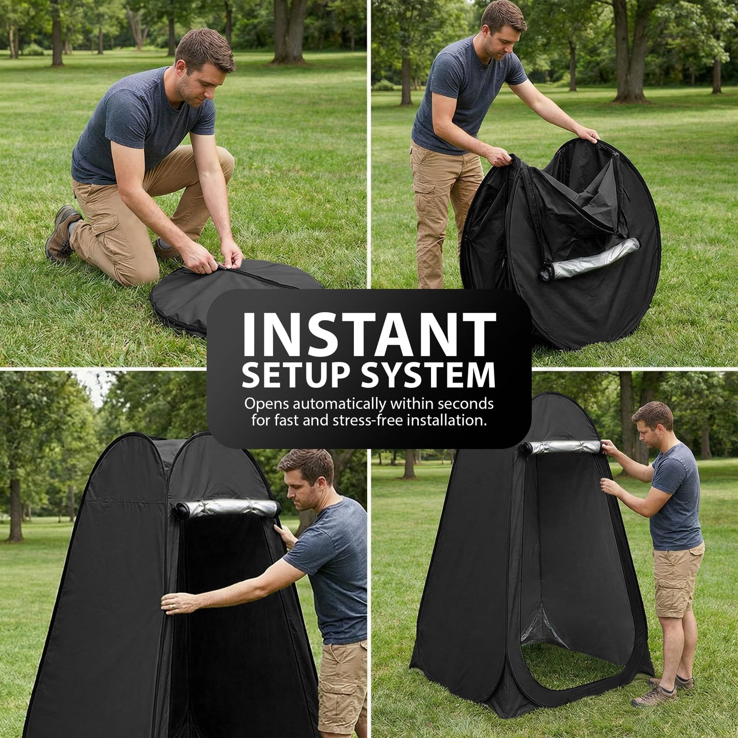 Zeno Black Pop Up Privacy Tent
