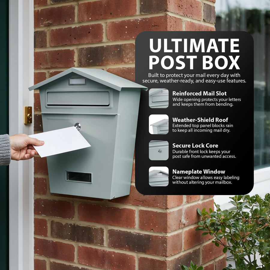 Zeno White Classic Post Box