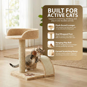 Rex & Roxy 44cm Beige Cat Scratching Tree
