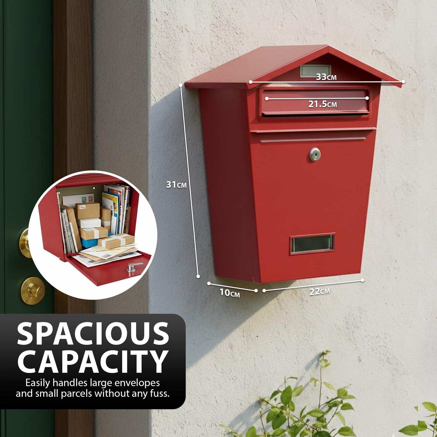 Zeno Red Classic Post Box
