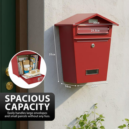Zeno Red Classic Post Box
