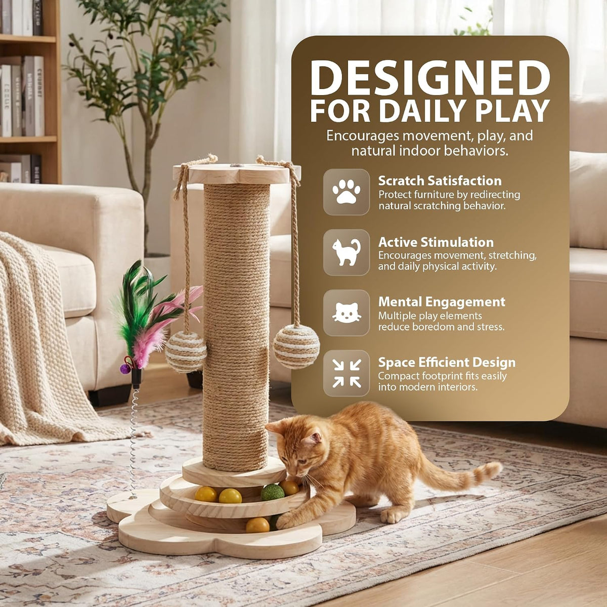 Rex & Roxy 45cm Cat Scratching Post