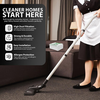 Zeno 10 Pack Hoover Bags for Henry Hoover
