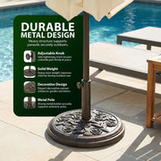 Zeno 9KG Bronze Rose Design Parasol Base