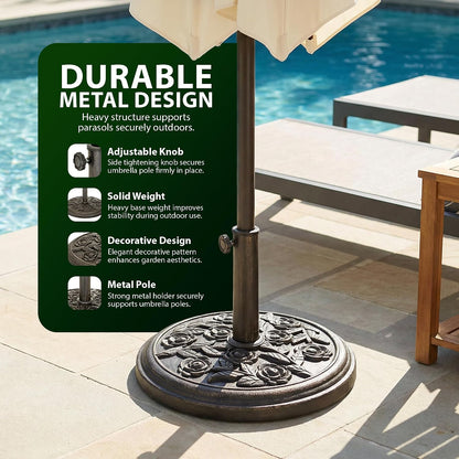 Zeno 9KG Bronze Rose Design Parasol Base