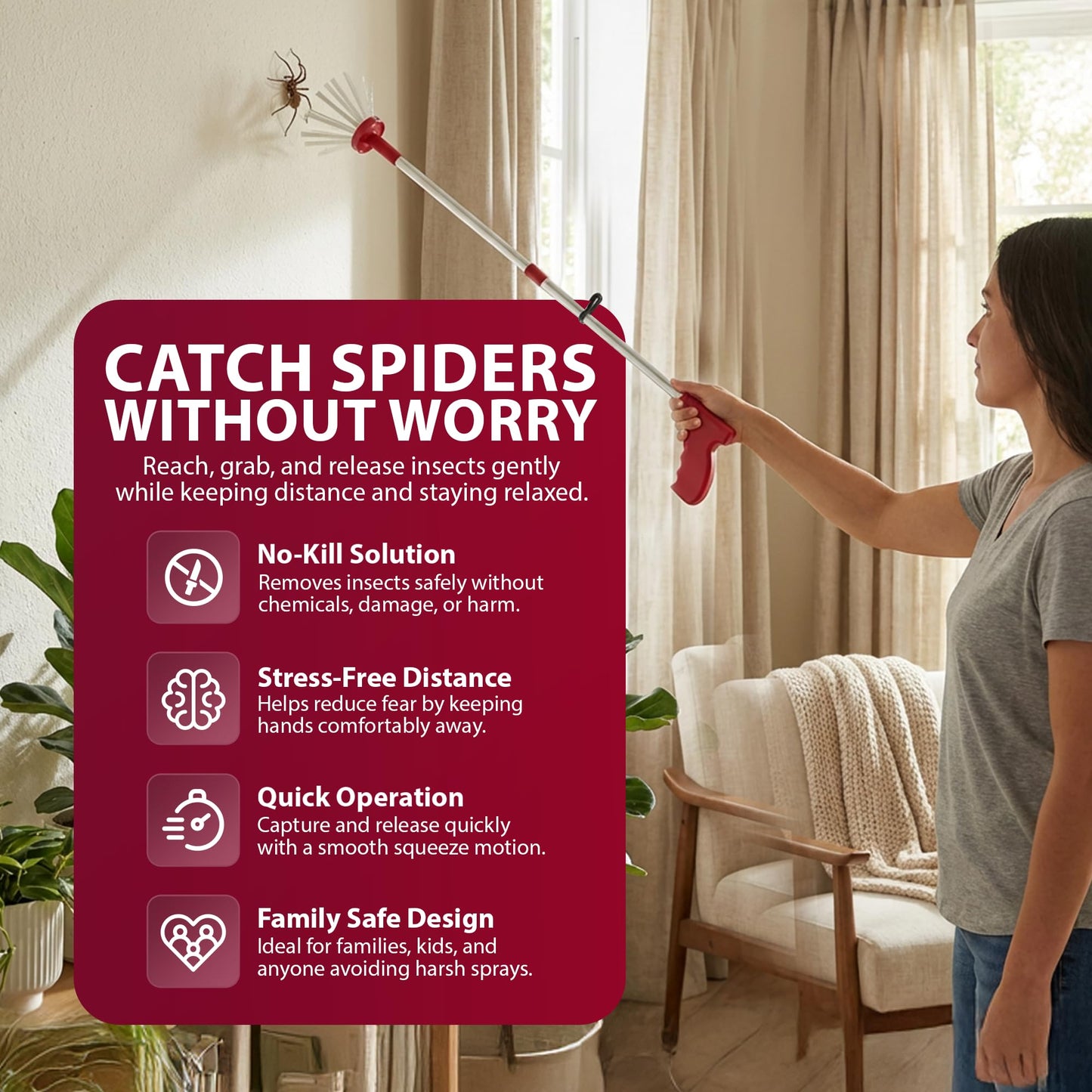 Zeno Dark Pink Spider Catcher