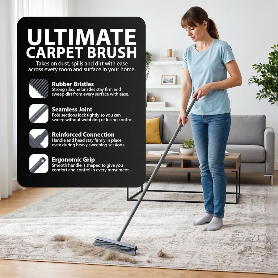 Zeno Rubber Broom Carpet Brush