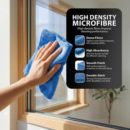 Zeno 40 Pack Dark Blue Microfibre Cloths