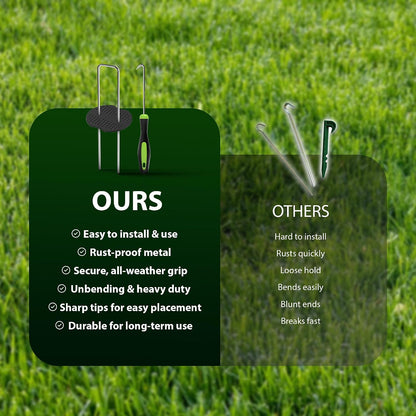 Zeno 50 Pack Silver Weed Membrane Pegs