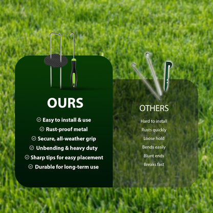 Zeno 200 Pack Silver Weed Membrane Pegs