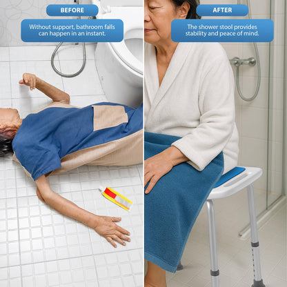 Zeno 7 Adjustable Height Shower Stool