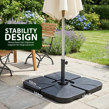 Zeno 4 Piece 60L Square Parasol Base Set
