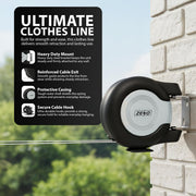 Zeno Black & Grey Retractable Double Washing Line