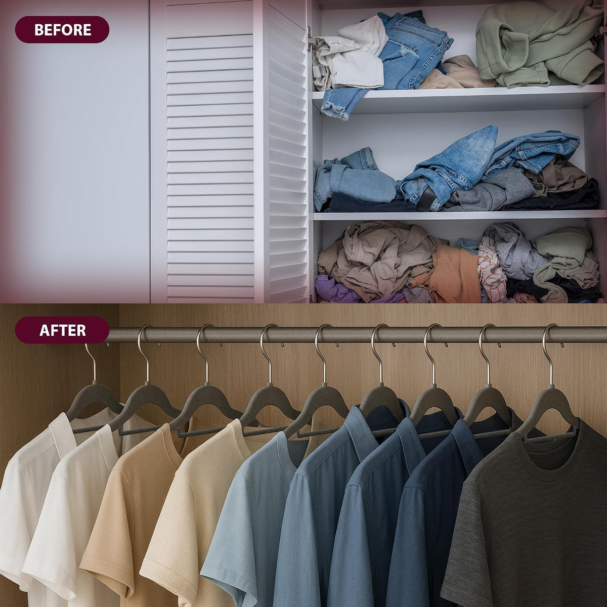 Zeno 50 Pack Grey Velvet Hangers