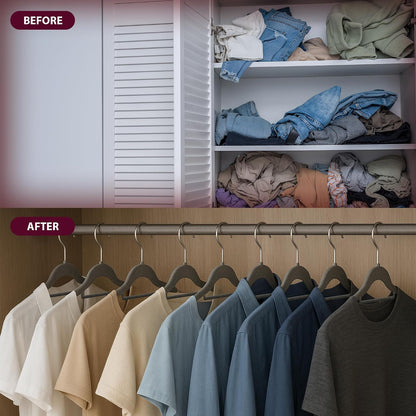 Zeno 50 Pack Grey Velvet Hangers
