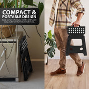 Zeno Black Folding Step Stool