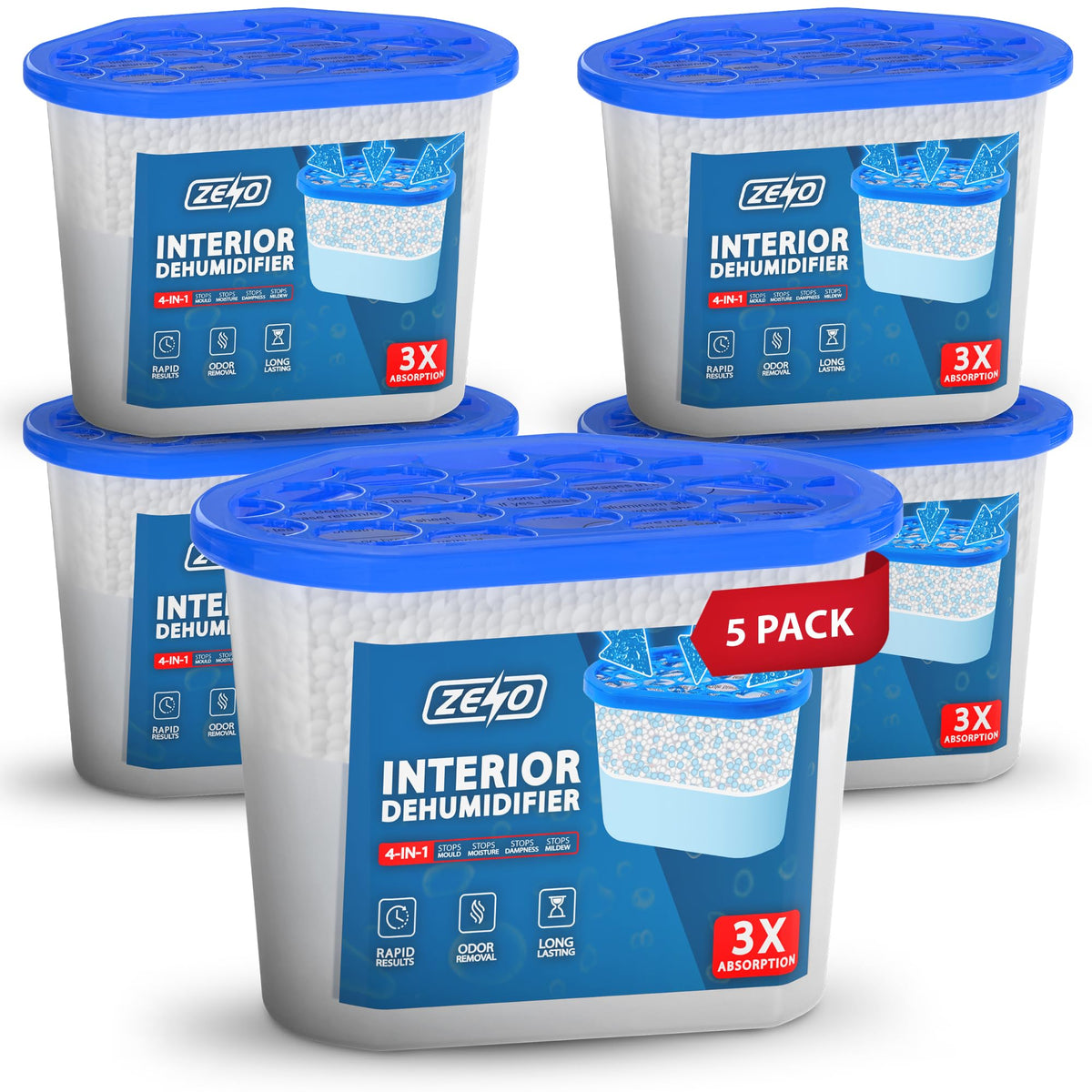 Zeno 5 Pack 500ml Disposable Dehumidifiers