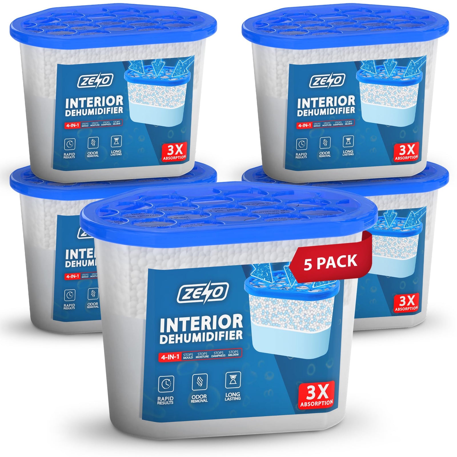 Zeno 5 Pack 500ml Disposable Dehumidifiers