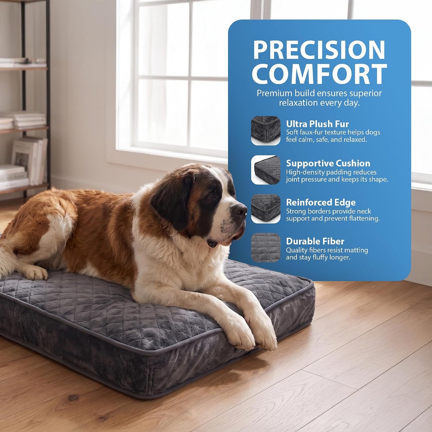 Rex & Roxy 105 x 65cm Dog Bed