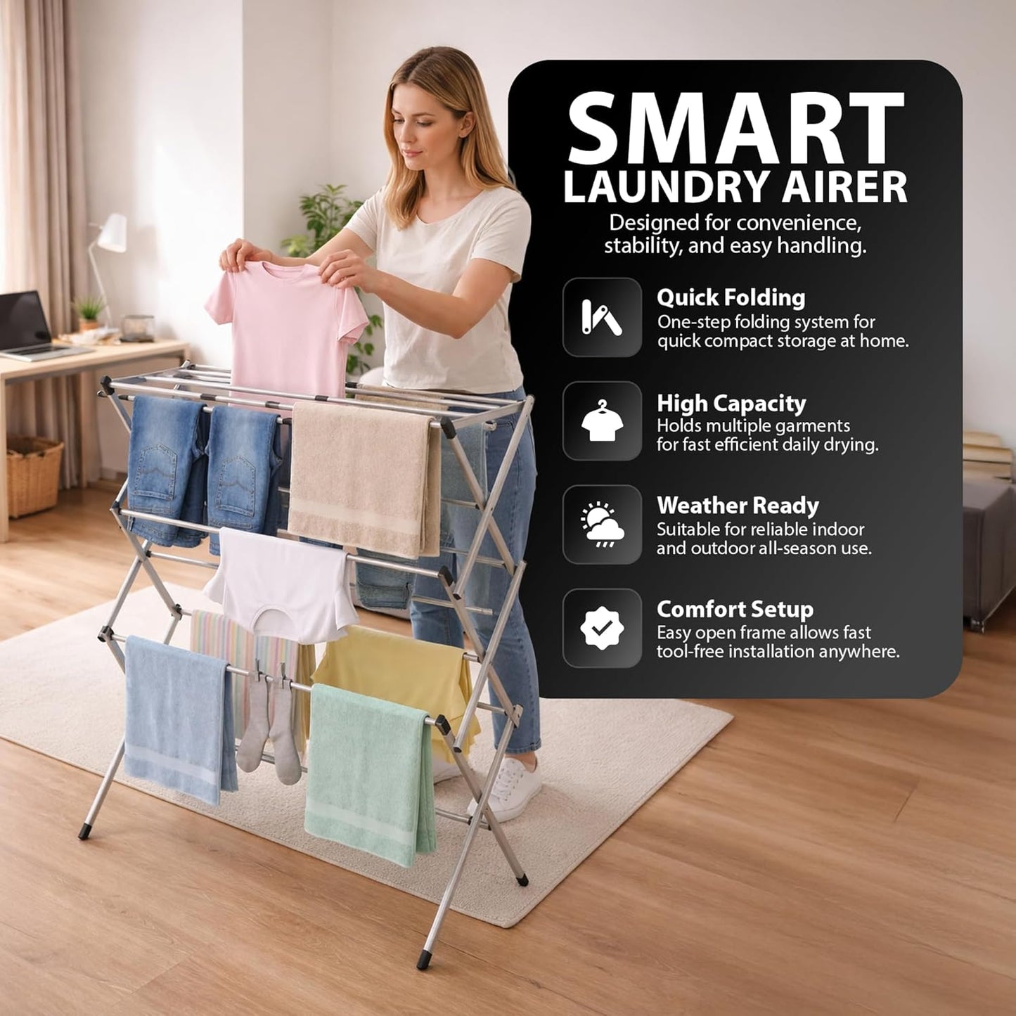 Zeno Foldable Clothes Airer