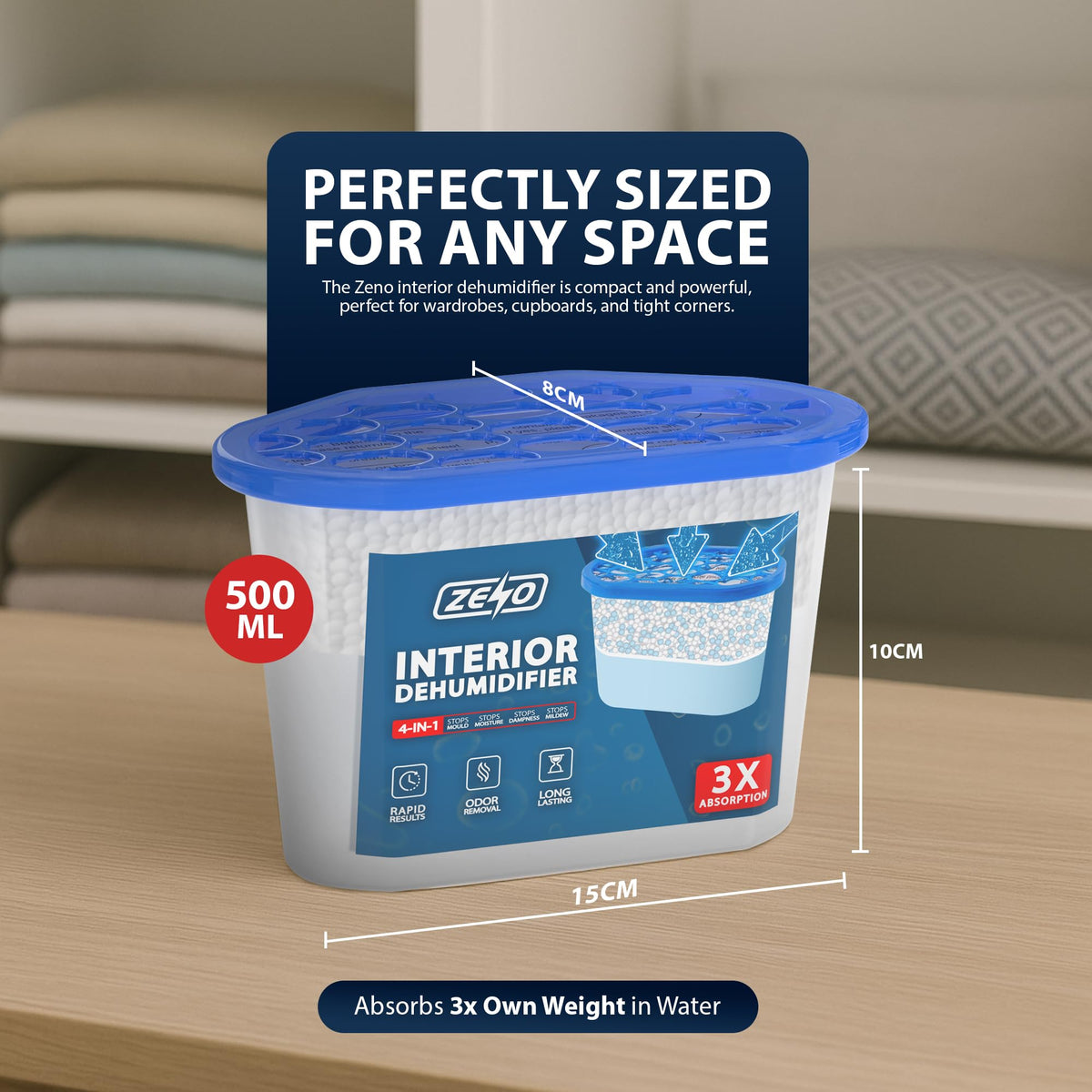 Zeno 10 Pack 500ml Disposable Dehumidifiers