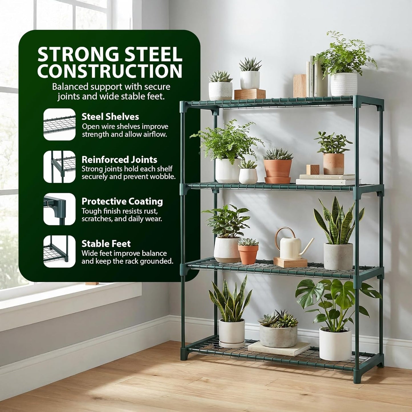 Zeno 4 Tier Plant Rack