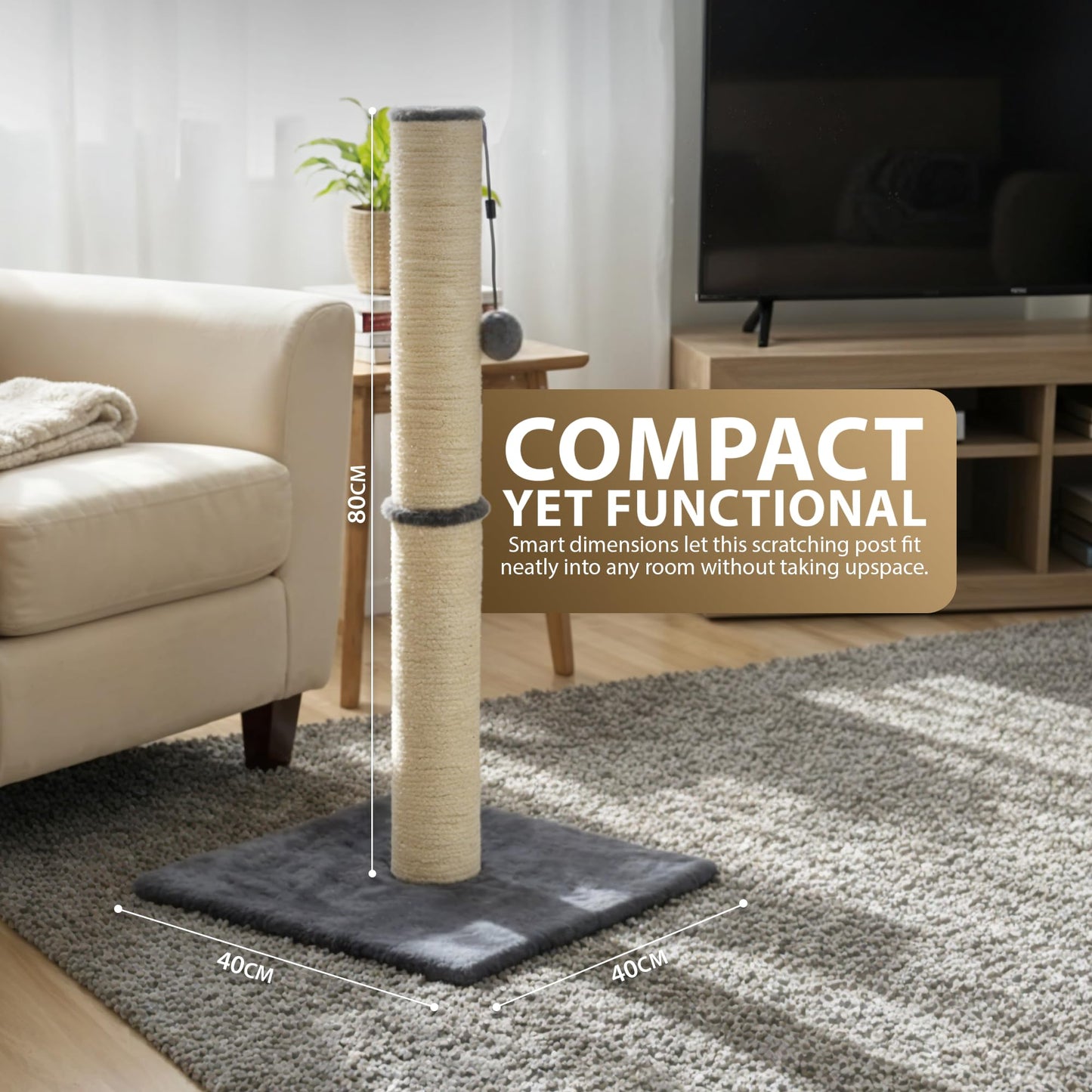 Rex & Roxy 80cm Cat Scratching Post