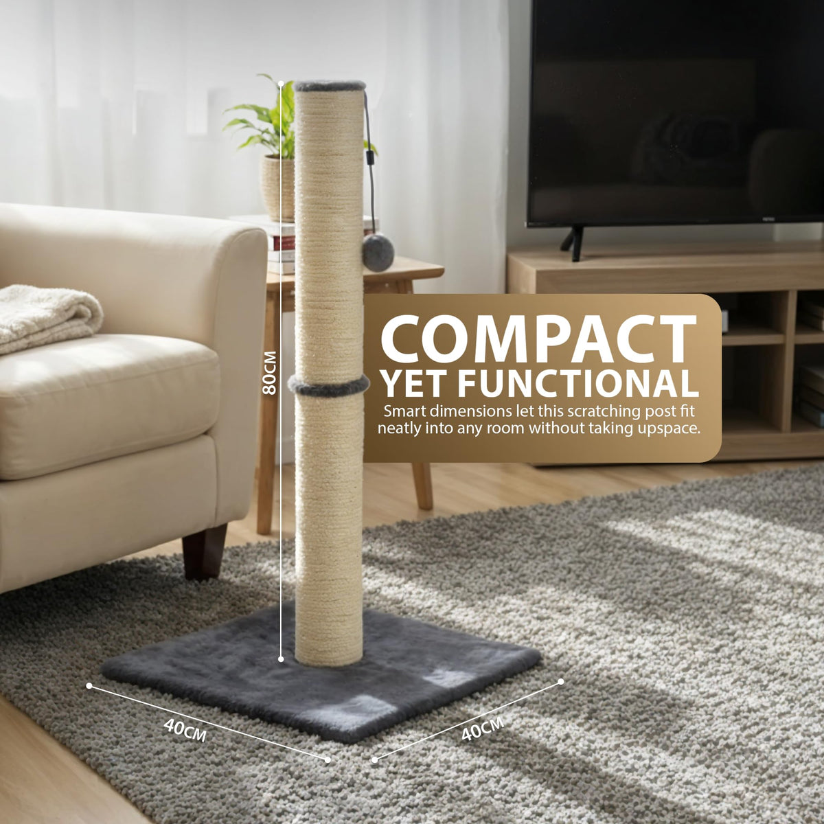 Rex & Roxy 80cm Cat Scratching Post