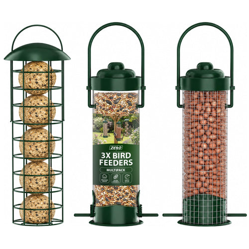 Zeno 3 Pack Bird Feeders