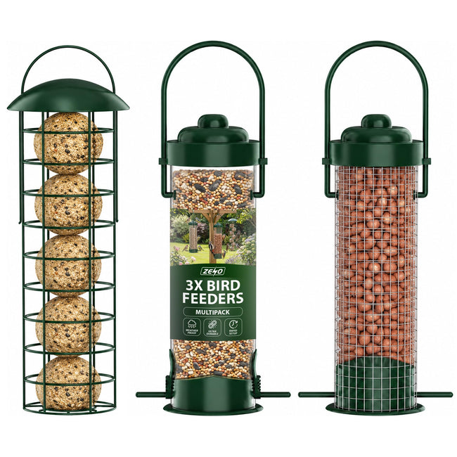 Zeno 3 Pack Bird Feeders
