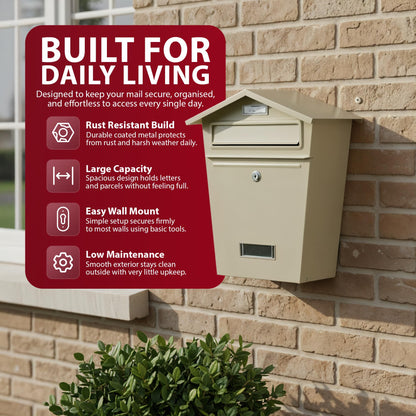 Zeno Beige Classic Post Box