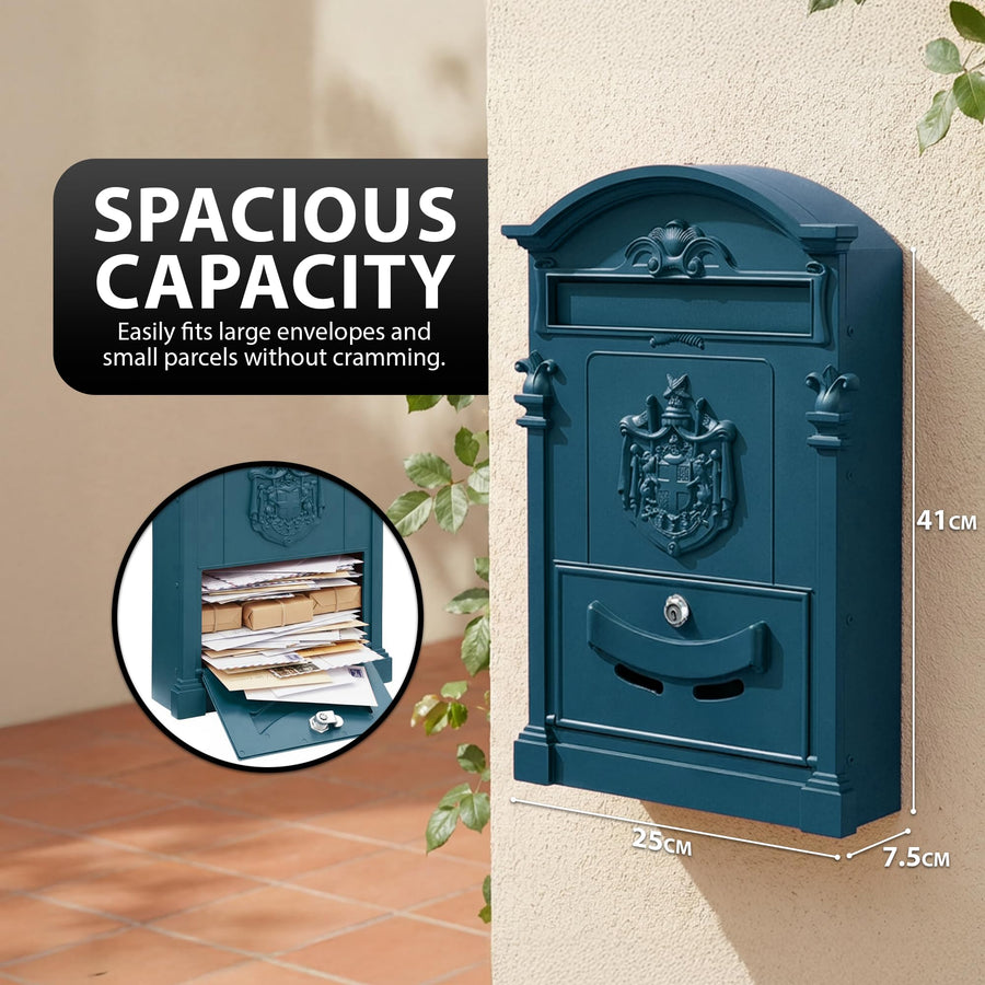 Zeno Blue Vintage Post Box