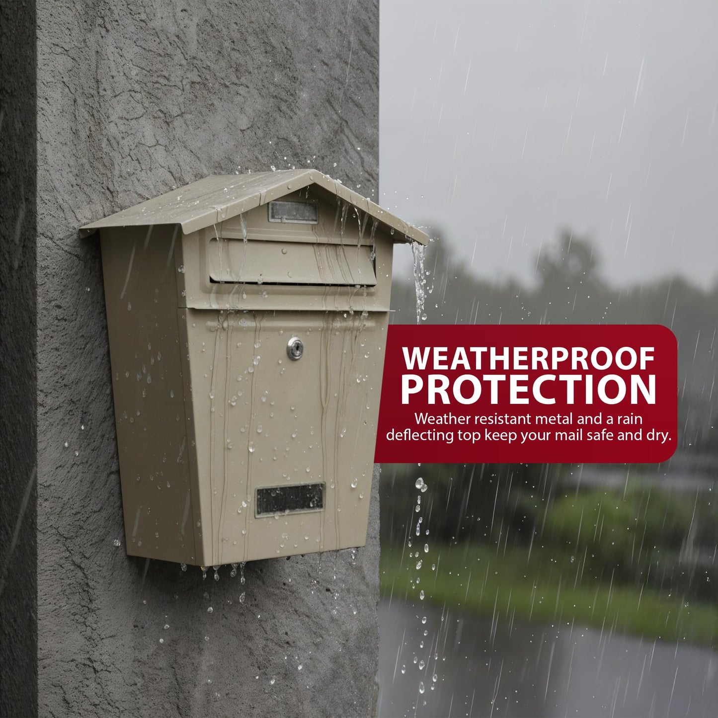 Zeno Beige Classic Post Box