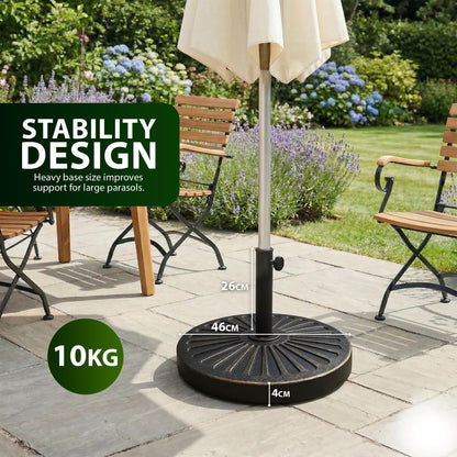 Zeno 10KG Bronze Sunflower Cast Iron Parasol Base