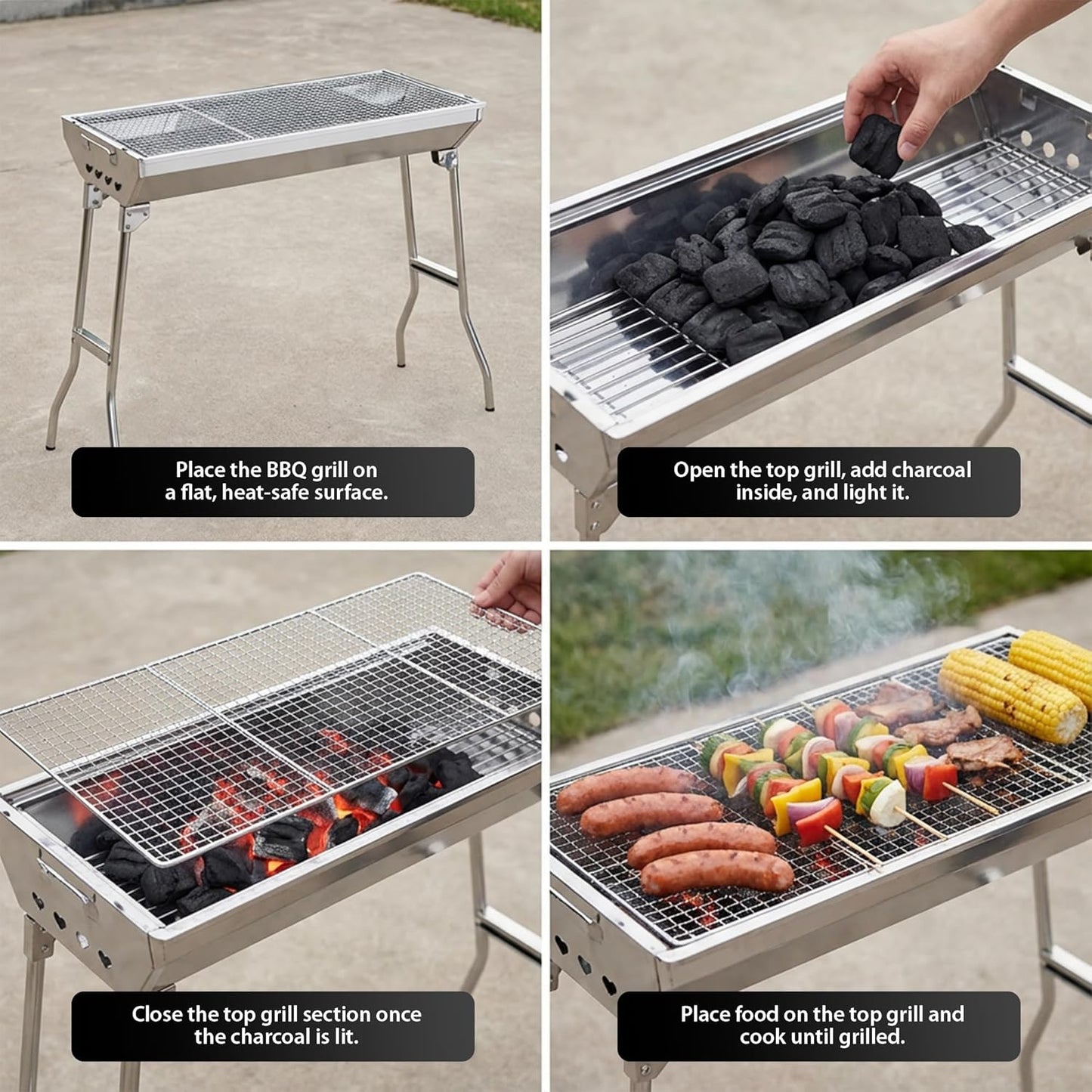 Zeno Silver Portable BBQ Grill