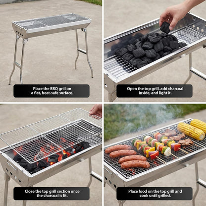 Zeno Silver Portable BBQ Grill
