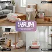 Rex & Roxy Large Pink Cat Litter Tray