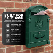 Zeno Green Vintage Post Box